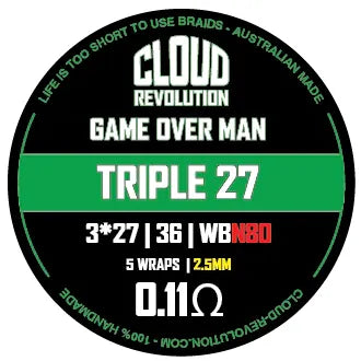Cloud Revolution - Game Over Man Triple 27 - 3/27/36 Coils